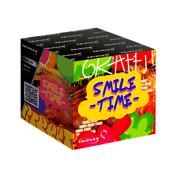 TXB773 baloniki na grafice w srodku churka , a w niej napis Smile Time