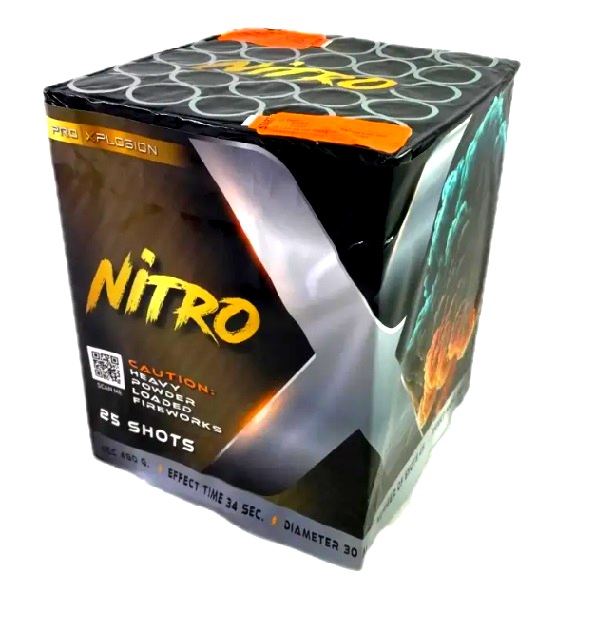 D25S-F2S30G NITRO wyrzutnia 25st. Grafika : Napis NITRo na czarnym tle